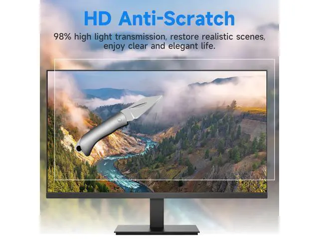 Alt view image 5 of 5 - 2 Pack 24 Inch 16:10 Display Anti Glare Computer Screen Cover, Eye Protection Matte Anti Scratch Anti Glare Film for 24'' Computer Widescreen Monitor