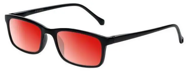 Main image of Medspex M Readers 105 Color Therapy Reading Glasses +6.00 Black/Amber Brown Unisex Fluorescent Light Sensitivity Chromotherapy Chakra Healing