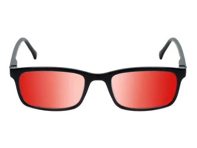 Alt view image 5 of 5 - Medspex M Readers 105 Color Therapy Reading Glasses +6.00 Black/Amber Brown Unisex Fluorescent Light Sensitivity Chromotherapy Chakra Healing