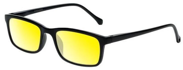 Main image of Medspex M Readers 105 Color Therapy Reading Glasses +2.50 Black/Gold Yellow Unisex Fluorescent Light Sensitivity Chromotherapy Chakra Healing