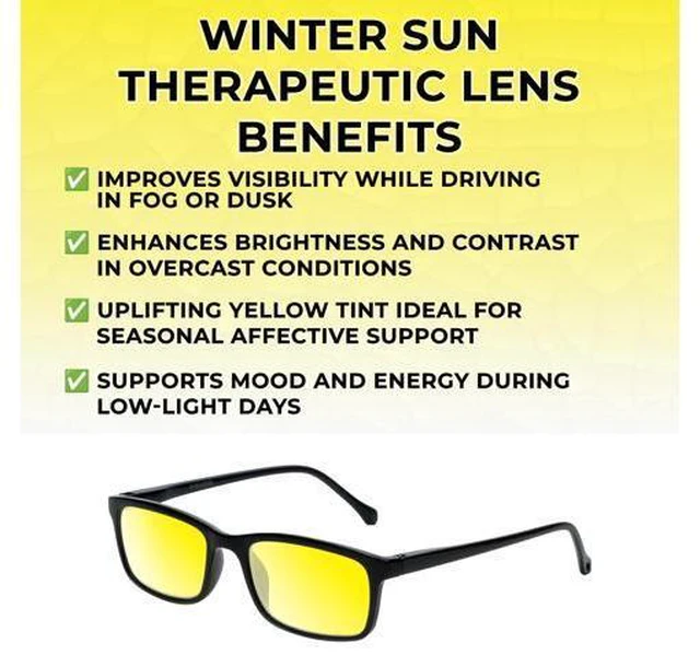 Alt view image 3 of 5 - Medspex M Readers 105 Color Therapy Reading Glasses +2.50 Black/Gold Yellow Unisex Fluorescent Light Sensitivity Chromotherapy Chakra Healing