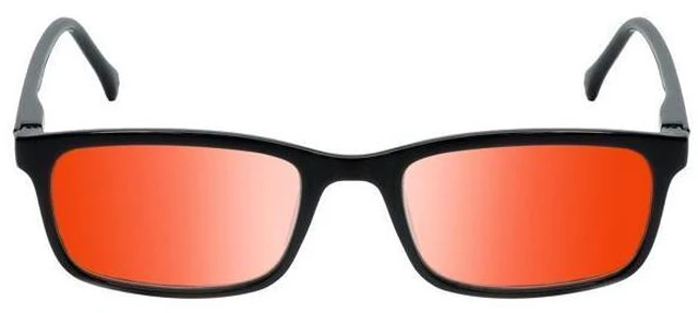 Alt view image 5 of 5 - Medspex M Readers 105 Color Therapy Reading Glasses +0.75 Black/Orange Unisex Fluorescent Light Sensitivity Chromotherapy Chakra Healing
