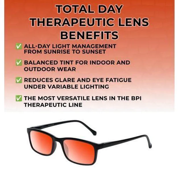 Alt view image 3 of 5 - Medspex M Readers 105 Color Therapy Reading Glasses +0.75 Black/Orange Unisex Fluorescent Light Sensitivity Chromotherapy Chakra Healing