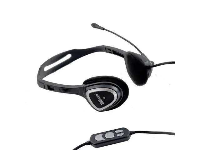Alt view image 2 of 4 - iMicro Im320 USB Headset with Adjustable Microphone Noise Cancelling, Wired Headphone for PC, Laptop,Black