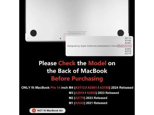 Alt view image 2 of 5 - MEEgoodo Case for MacBook Pro 14 inch 2025 2024 2023 2021(M5/M4/M3/M2/M1), Case Fit Model A3434/A3112/A3401/A3185/A2918/A2992/A2779/A2442 Pro/Max, Matte Midnight Green