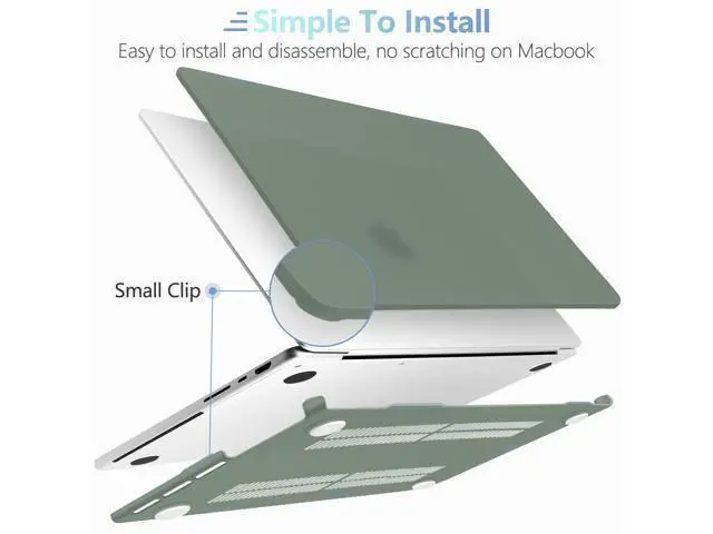 Alt view image 5 of 5 - MEEgoodo Case for MacBook Pro 14 inch 2025 2024 2023 2021(M5/M4/M3/M2/M1), Case Fit Model A3434/A3112/A3401/A3185/A2918/A2992/A2779/A2442 Pro/Max, Matte Midnight Green