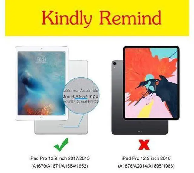 Alt view image 3 of 5 - iPad Pro 1st 2nd (12.9 inch) Case for Women, DMaos Synthetic Crocodile Leather Stand Folio Smart Cover, Auto Sleep/Wake, Document Card Holder - Blue