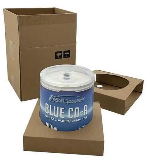 Alt view image 2 of 5 - Optical Quantum Music Digital Audio Silver Top 700MB 52x Blue AZO CD-R with Noise Free Playback for Optimal Audio Music Recording, 100 Discs