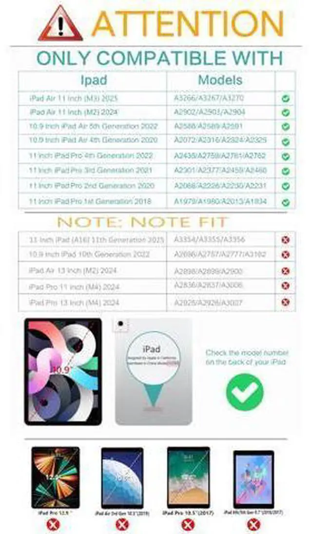 Alt view image 2 of 5 - Vimorco for iPad Air M3/M2 11 Inch Case 2025/2024, for iPad Air 5th/4th Generation Cover 10.9-inch, for iPad Pro 11 Inch Case 4th/3rd/2nd/1st Generation, Pencil Holder/Hand Strap/Pocket, Garden