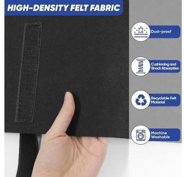 Alt view image 2 of 5 - TV Cover for Moving & Shipping, 70"-75" Flat Screens TV Cover Protector Heavy Duty Felt Anti-Scratch Dust Resistant with Straps for Protection TV Moving Home Renovation Pet Scratch or Other Furniture