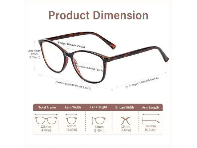 Alt view image 5 of 5 - Madison Avenue Blue Light Blocking Glasses Anti Eyestrain UV Glare Blue Light Glasses for Women with Case, TV Phone Computer Gaming Eyeglasses (Demi)