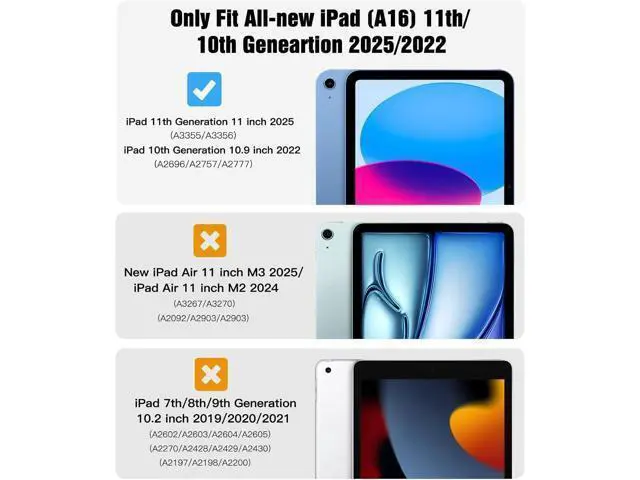 Alt view image 2 of 5 - BMOUO Case for iPad (A16) 11th Generation 11" 2025/iPad 10th Generation 10.9 inch 2022, 360 Rotating Stand & Pencil Holder & Hand & Shoulder Strap Shockproof iPad 11th/10th Generation Case, Purple