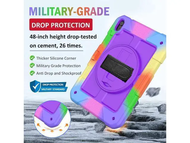 Alt view image 5 of 5 - BMOUO Case for iPad (A16) 11th Generation 11" 2025/iPad 10th Generation 10.9 inch 2022, 360 Rotating Stand & Pencil Holder & Hand & Shoulder Strap Shockproof iPad 11th/10th Generation Case, Purple