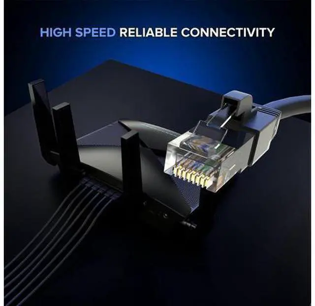 Alt view image 2 of 5 - Maximm Ethernet Cable 100 ft CAT6 High Speed Internet Network LAN Cable Cord, Outdoor Waterproof (Black)