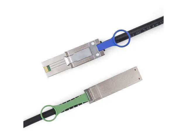 Alt view image 2 of 5 - QSFP (SFF-8436) to SFF-8088 DDR Hybrid Mini SAS Cable, External Copper SAS Cable for NetApp DS4243 DS4246 DS2246, 100-Ohm, 1.5-m(4.9ft)