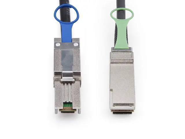 Alt view image 5 of 5 - QSFP (SFF-8436) to SFF-8088 DDR Hybrid Mini SAS Cable, External Copper SAS Cable for NetApp DS4243 DS4246 DS2246, 100-Ohm, 1.5-m(4.9ft)