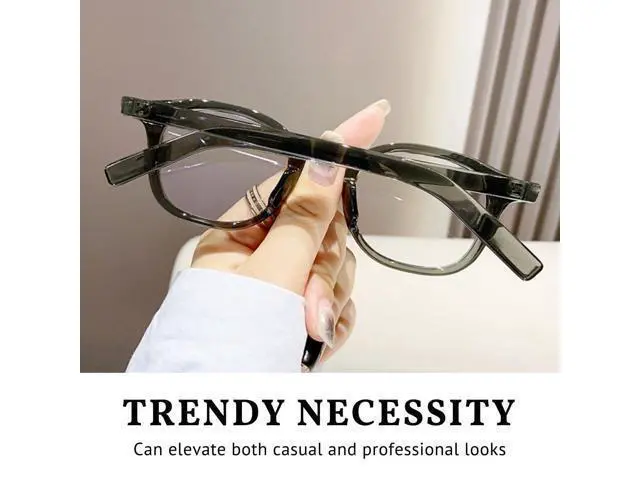 Alt view image 3 of 5 - Blue Light Blocking Reading Glasses for Women Men Stylish Retro Square Premium Readers Reduce Eye Strain Comfortable (Grey, 0, x)