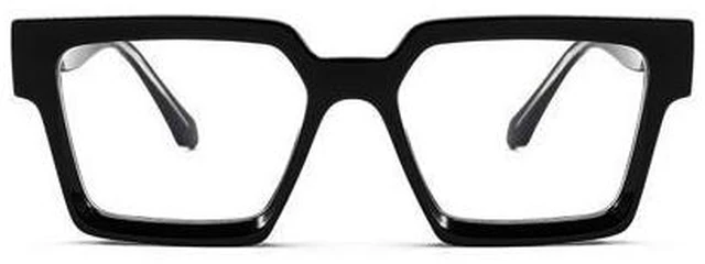 Alt view image 3 of 5 - FEISEDY Oversized Blue Light Glasses for Women Men TR90 Retro Square Anti Eyestrain Glasses Rectangle Fashion Frame B0037