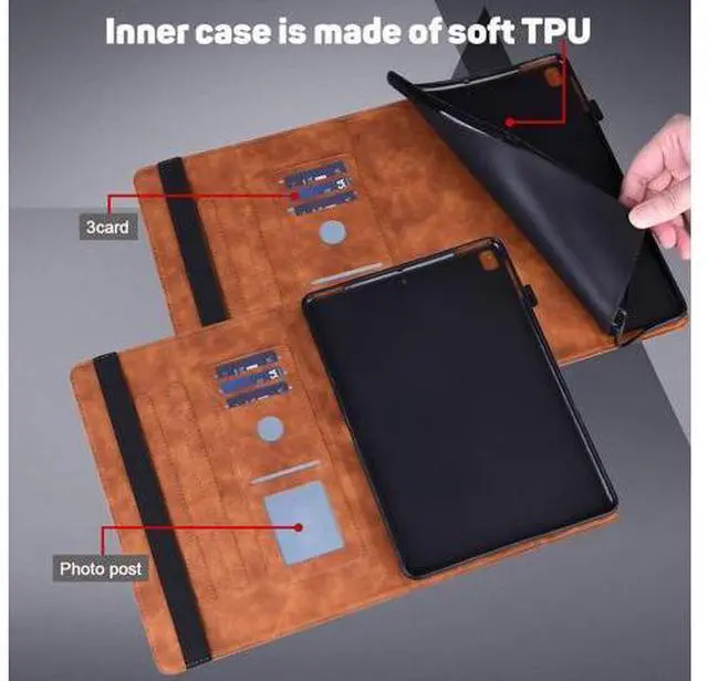 Alt view image 4 of 5 - ALILANG Case for iPad (A16) 11th Generation 11 Inch 2025, iPad 10th Generation 10.9 inch 2022 Case, Multi-View PU Leather Flip Stand Cover with Wake/Sleep for iPad 10.9 2022 -Brown