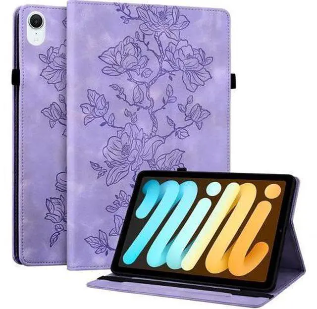 Main image of YHDXUYS Case for iPad mini 7 (A17 Pro) Generation Case 2024, iPad mini 6 Case 2021, 8.3 inch Auto Wake/Sleep Slim PU Leather Folio Cover with Mu lti-Angle Stand and Pen Holder, Purple