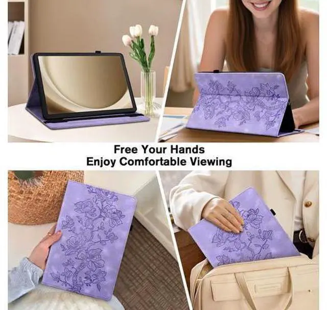 Alt view image 4 of 5 - YHDXUYS Case for iPad mini 7 (A17 Pro) Generation Case 2024, iPad mini 6 Case 2021, 8.3 inch Auto Wake/Sleep Slim PU Leather Folio Cover with Mu lti-Angle Stand and Pen Holder, Purple