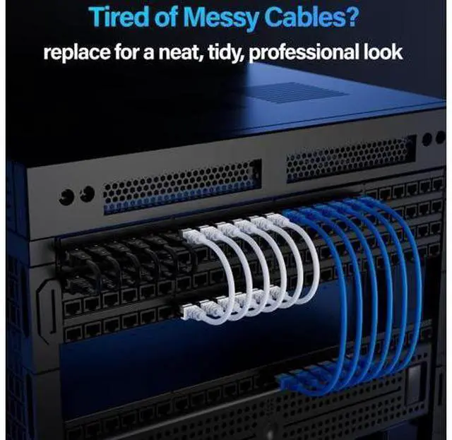 Alt view image 5 of 5 - TuokaJu Cat6 Ethernet Cable 10Gbps 150 ft, UTP Ethernet Cable Cat 6, Flexible Bare Copper Cat6 Cable, Cat 6 Network Cable for Server, Data Center, Black