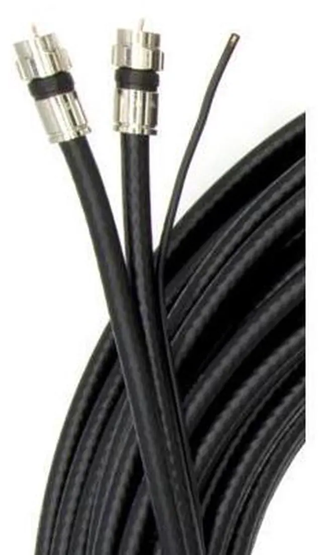 Main image of THE CIMPLE CO 12 FT Dual RG6 Coaxial Cable with Grounding Wire - Twin Coax Cable with 18 AWG Copper Ground Wire - Double Coax for Satellite, Cable TV, and HD Antennas - 12 Feet (3.6 Meters), Black