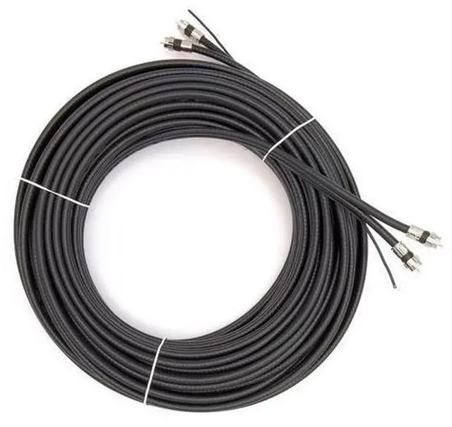Alt view image 4 of 5 - THE CIMPLE CO 12 FT Dual RG6 Coaxial Cable with Grounding Wire - Twin Coax Cable with 18 AWG Copper Ground Wire - Double Coax for Satellite, Cable TV, and HD Antennas - 12 Feet (3.6 Meters), Black