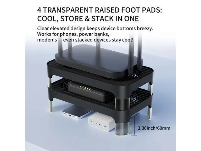 Alt view image 4 of 5 - GSCOLER X4 Quiet USB Cooling Fan, High Speed Dual 140mm USB PC Fan with One-Touch Switch, Stackable Design for Router, Laptop, Receiver, Amplifier, DVR, PlayStation, Xbox, Computer Cabinet Cooling