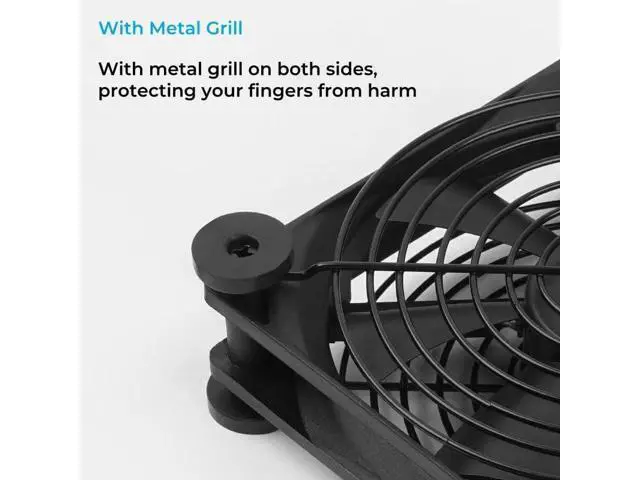Alt view image 5 of 5 - Yeiwenl Quiet Dual 120mm USB Fan Dual-Ball Bearings, with L/M/H 3-Degree Speed Controller High Airflow Cooling Fan for Receiver DVR PlayStation Xbox Computer Cabinet Cooling