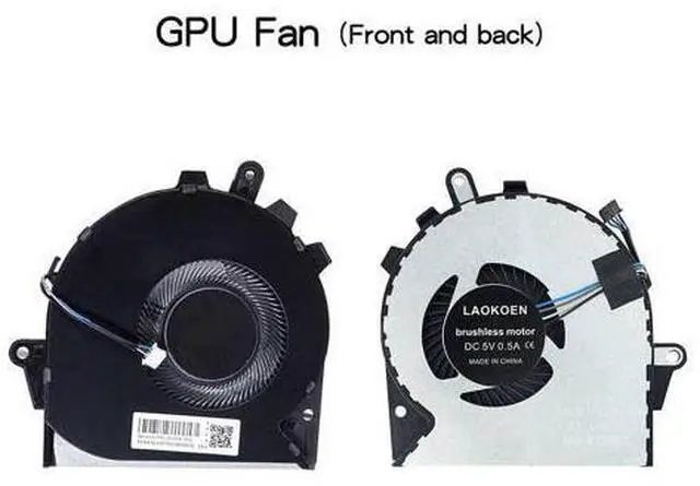 Alt view image 4 of 5 - New Replacement Cooling Fans for HP 15-ce Series for HP OMEN TPN-Q194 15-ce002TX 15-ce006TX 15-ce007TX 15-ce008TX 15-ce509TX Series Laptop PN:929455-001, 929456-001 DC 5V 0.5A (4-Pin 4-Wire)
