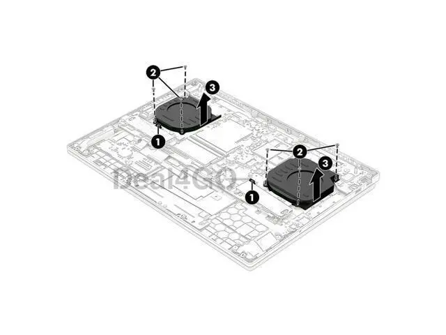 Alt view image 3 of 5 - Deal4GO 80W CPU & GPU Graphics Cooling Fan N44737-001 Replacement for HP 16-WF 16-XF 16-XF0033DX 16-WF0083DX (RTX 4XXX)