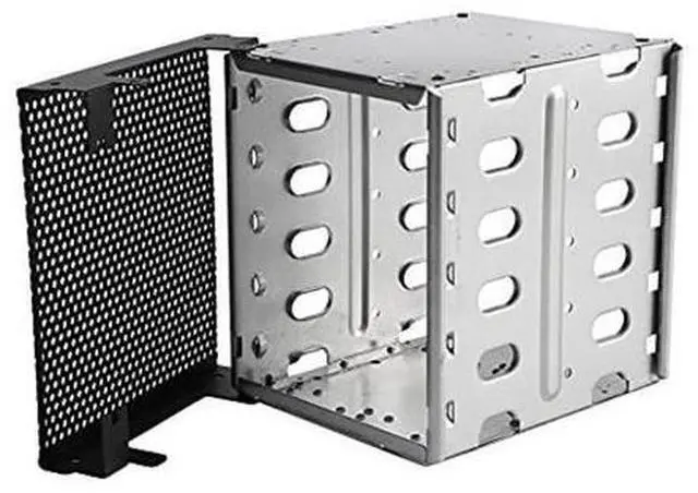 Alt view image 4 of 5 - EMVANV Stainless Steel Hard Drive Cage, 5.25" to 5x 3.5" with Fan Space, Adapter Rack Bracket (Silver)