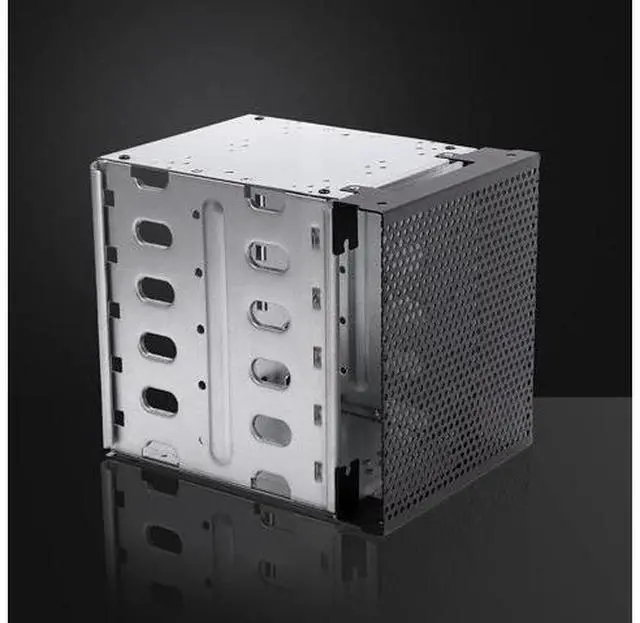 Alt view image 3 of 5 - EMVANV Stainless Steel Hard Drive Cage, 5.25" to 5x 3.5" with Fan Space, Adapter Rack Bracket (Silver)