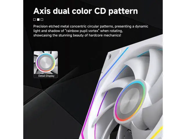 Alt view image 3 of 5 - Jungle Leopard Prism4RS Ultra X3 120mm PC ARGB Computer Case Fans^^Infinity Mirror^^Daisy-Chain^^4 PIN PWM 1850RPM(White Reverse_Triple Pack)