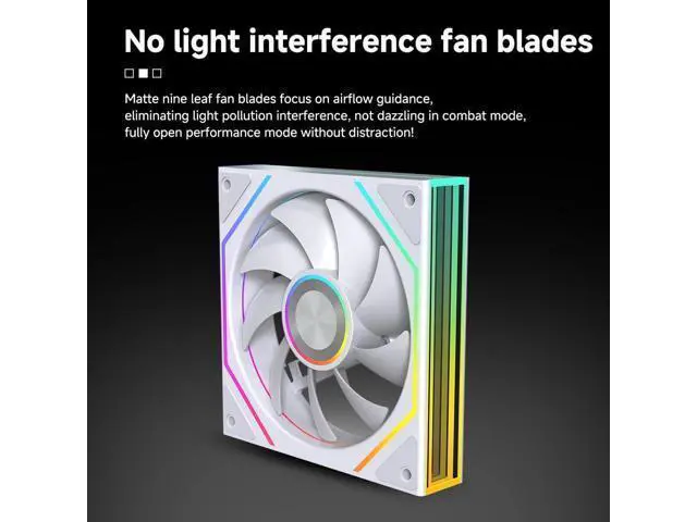 Alt view image 5 of 5 - Jungle Leopard Prism4RS Ultra X3 120mm PC ARGB Computer Case Fans^^Infinity Mirror^^Daisy-Chain^^4 PIN PWM 1850RPM(White Reverse_Triple Pack)