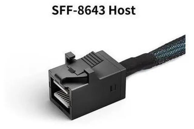 Alt view image 3 of 5 - CableCreation Internal HD Mini SAS Cable 0.5M / 1.6FT, Internal HD Mini SAS SFF-8643 Host to 4X SATA (Target), SFF 8643 for Controller, 4 SATA Connect to Hard Drive