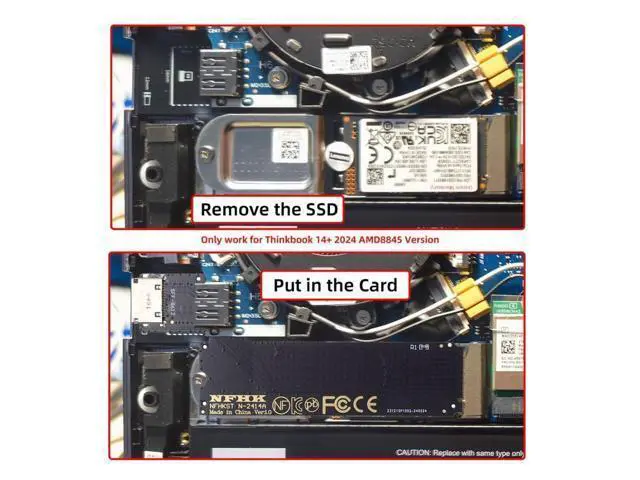 Alt view image 3 of 5 - chenyang M.2 to SFF-8612 Adapter,Oculink SFF-8612 to NVME PCIe 4.0 M-Key Host Adapte for 2024 ThinkBook 14+ AMD8845 External Graphics Card & SSD