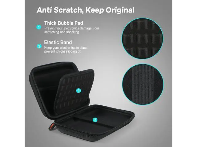 Alt view image 4 of 5 - Shockproof Hard Shell Carrying Case for GPS, External Hard Drive, Power Bank, Charger, Cable, Heart Monitor, Cell Phone, Electronic Accessories - Larger Capacity Storage Pouch Travel Bag