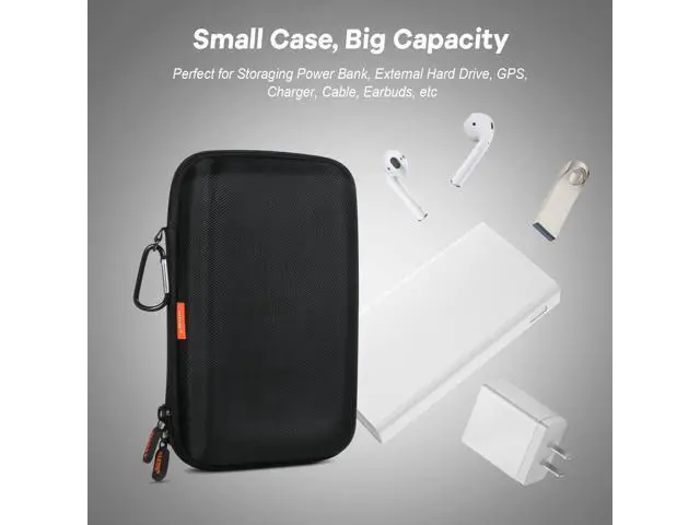 Alt view image 3 of 5 - Shockproof Hard Shell Carrying Case for GPS, External Hard Drive, Power Bank, Charger, Cable, Heart Monitor, Cell Phone, Electronic Accessories - Larger Capacity Storage Pouch Travel Bag