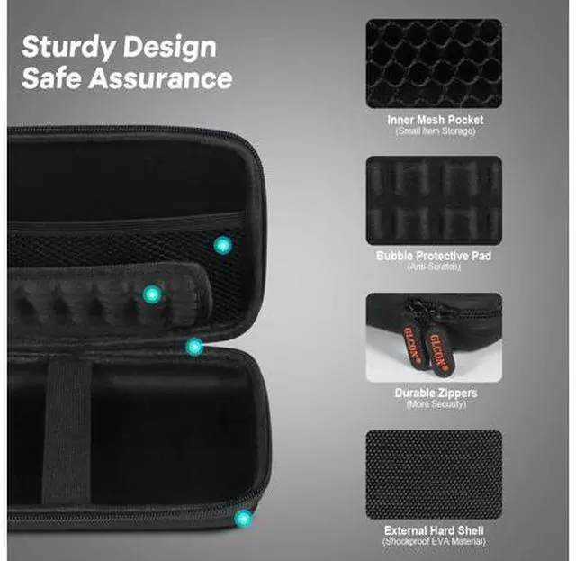 Alt view image 5 of 5 - Shockproof Hard Shell Carrying Case for GPS, External Hard Drive, Power Bank, Charger, Cable, Heart Monitor, Cell Phone, Electronic Accessories - Larger Capacity Storage Pouch Travel Bag