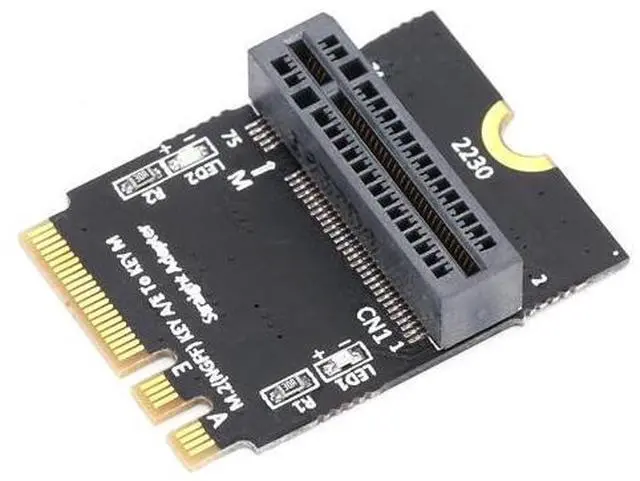 Alt view image 3 of 5 - Adapter Card Support 2280 NVME SSD NVME SSD to M.2 Key AE Vertical Installation Network Converter for 2280 Type