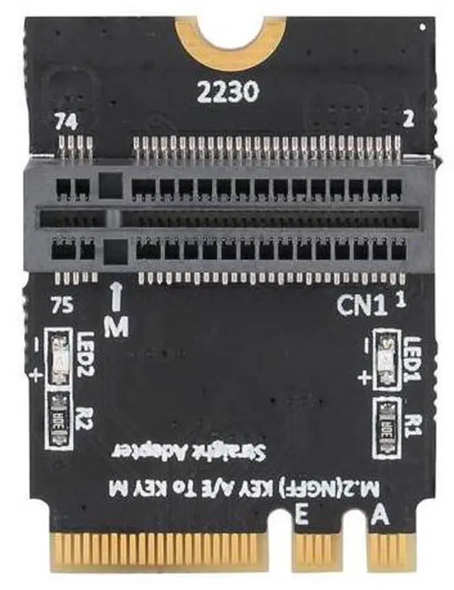 Alt view image 2 of 5 - Adapter Card Support 2280 NVME SSD NVME SSD to M.2 Key AE Vertical Installation Network Converter for 2280 Type