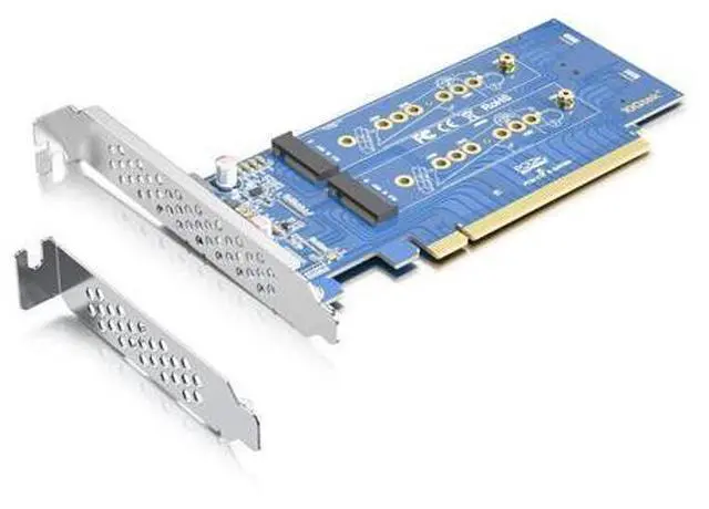 Alt view image 2 of 5 - PCIe 3.0 to NVMe (4) M.2 Adapter for M.2 (M Key) SSD, PCIe X16, Requires Motherboard BIOS Support for Bifurcation