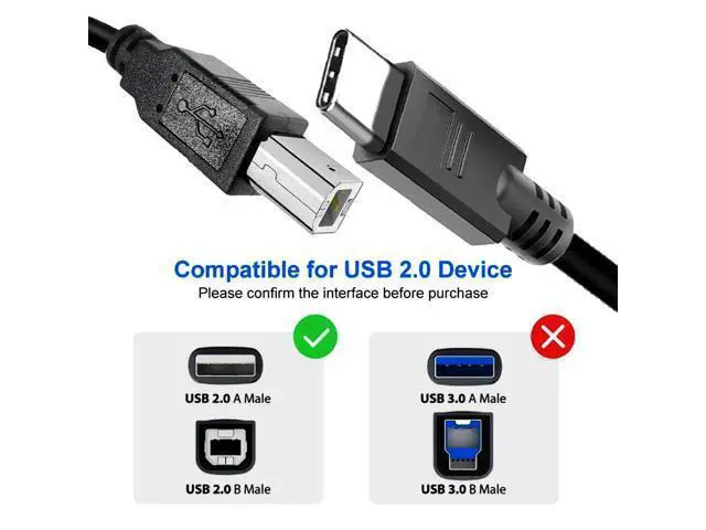 Alt view image 2 of 5 - YOTETION Long USB2.0 C to B Cable 40FT,USB 2.0 C to USB 2.0 B Male to Male Data Compatible with Hard Drive, Camera, DVD Player, TV, Flash Light, Hub, Monitor, Speaker, and More