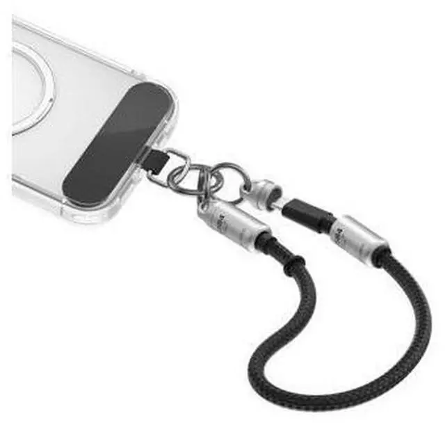 Main image of Hagibis USB4 Cable, 1ft Phone Lanyard Cable, 80Gpbs 240W 8K@60Hz Portable USB C to Type-C Wrist Lanyard for iPhone 17 16 15 Pro Max, iPad Pro, Thunderbolt 5/4/3, External SSD (Silver-30cm)