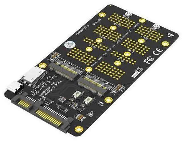 Main image of 2 in 1 Combo M.2(NGFF) NVMe SSD/SATA-Bus SSD to SFF-8611/8612 and SATA Adapter