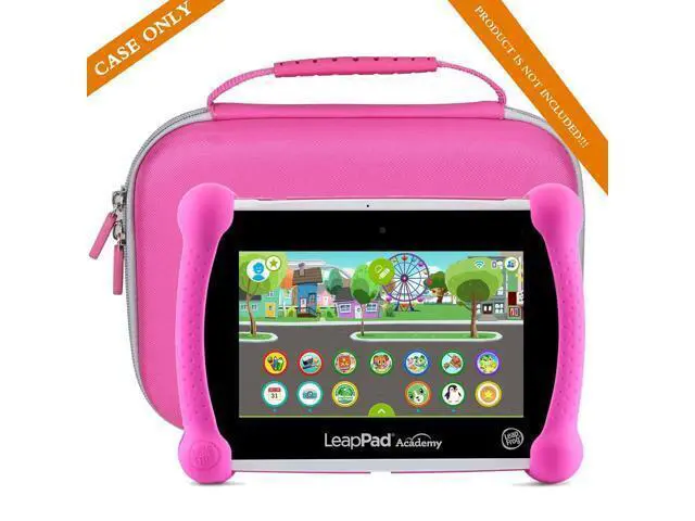 Alt view image 4 of 5 - Aproca Hard Case Compatible with Leapfrog LeapPad Academy/Leapfrog LeapPad Ultimate Kids Learning Tablet, Portable Storage Bag for Accessories (Pink)