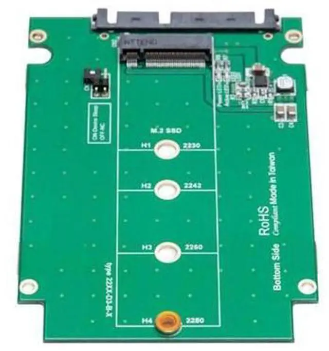 Alt view image 3 of 5 - 2.5" SATA III to M.2 B-Key SATA SSD 2230 2242 2260 2280 2.5" Adapter Aluminum Enclosure SY-ADA40092
