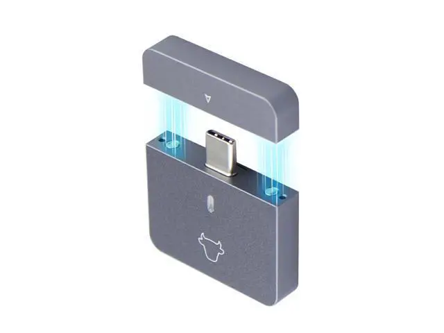 Alt view image 2 of 5 - BIBABLYKE NVMe 2230 SSD Enclosure Box USB C A 10Gbps Fast Data Transfer Supports PCIe SSD No Driver Needed Aluminium Alloy